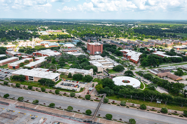 Birds Eye View of Campus from Montagne